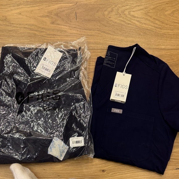 Figs Other - FIGS set Navy V-Neck Scrub Top with Chest Pocket